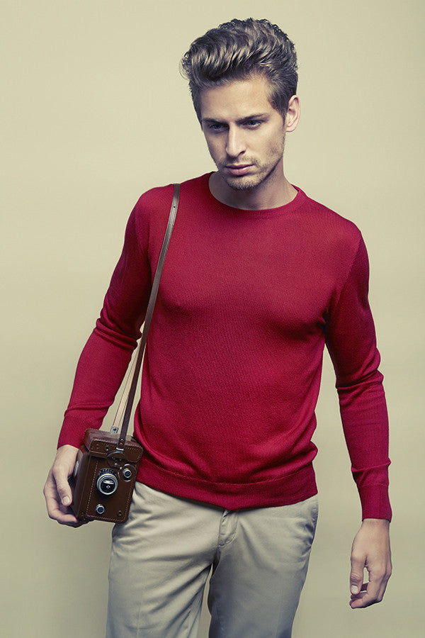 David Men Sweater in Silk-Cashmere