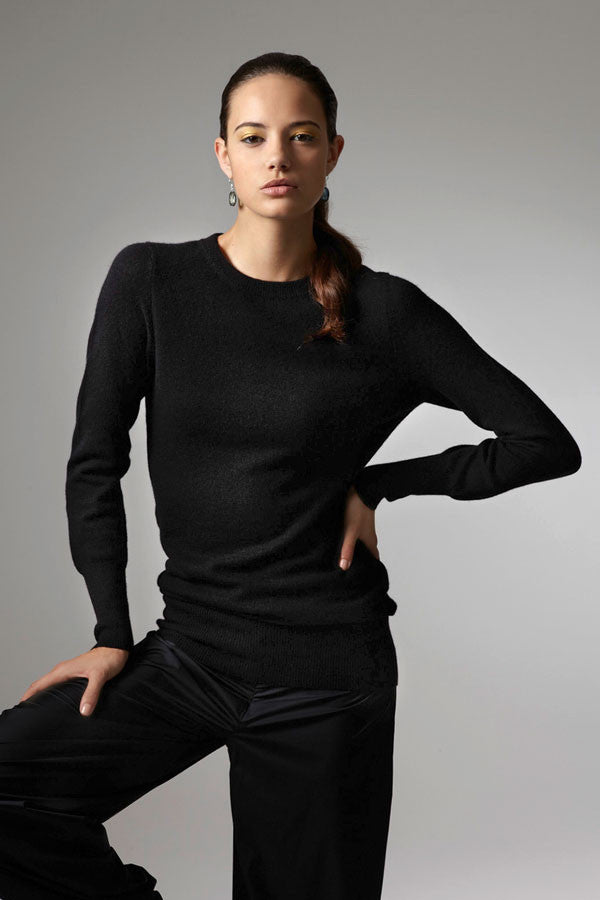 Nora  round neck long sweater in cashmere